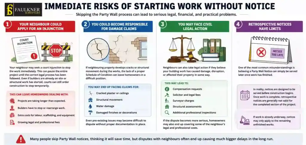 What Happens If You Start Work Without a Party Wall Notice? 1 Immediate Risks of Starting Work Without Party Wall Notice Thame