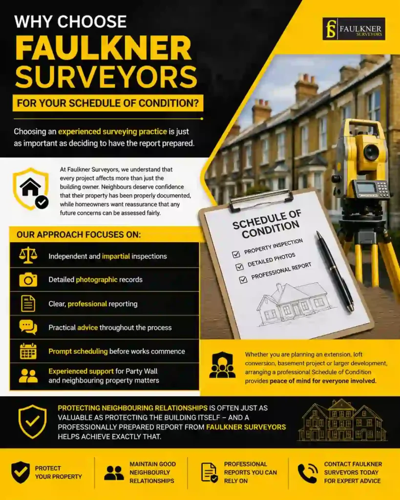 Schedule of Condition: What It Is and Why It Protects Both Neighbours 3 Why Choose Faulkner Surveyors for Your Schedule of Condition Thame?